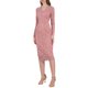 thumbnail image 1 of INSPIRE CHIC Vestido de Mujer Inspirado Escote en V Encaje Floral Transparente Manga Larga Midi Vestido de Cóctel XL Rosa, 1 of 5