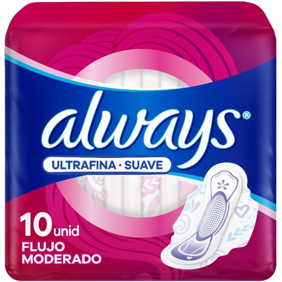 Toalla Always Ultrafina Suave Dia X 10.