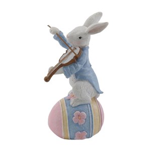 Bothyi - Novedad, Estatua De Conejo De Pascua, Artesanía De Resina Para Jardín, Dormitorio, Coleccionables, Tocando El Violín