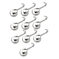 Magideal - 10 Ganchos Magnéticos Con Rotación De 360 Grados Para Colgar Llaves, Multiusos Plata