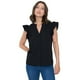 thumbnail image 1 of Blusa Mujer Cuello Mao Vuelos Negro Corona, 1 of 5