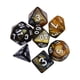 thumbnail image 3 of Juego De Dados Poliédricos De 7 Piezas, Accesorios De Juego De Mesa Duraderos Para Juego De Cartas, Café, Amarillo Y Negro, 3 of 3