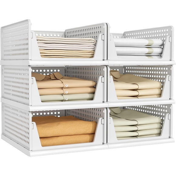 Organizador Closet Pinkpum 6 unidades 43x32x17 cm apilable