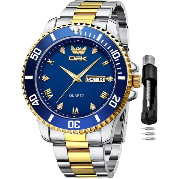 Reloj Hombre OPK 8171JLB Acero Inoxidable Diamantes 30M Quartz