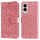 thumbnail image 1 of Funda tipo cartera FOXDOCK para Samsung Galaxy S25 Edge , diseño girasol en relieve, cuero PU, cierre magnético, soporte y tarjetero, 1 of 5