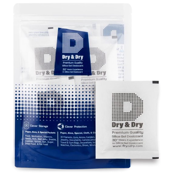 Paquetes de Gel de Sílice Dry & Dry 20 g 20 unidades Reutilizables
