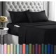 thumbnail image 1 of Juego de sábanas Utopia Bedding King Size de microfibra, 4 piezas, color negro, 1 of 8