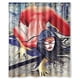 thumbnail image 1 of Cortina de ducha con diseño de mujer cómica, juego de cortinas de baño con ganchos, tamaño 60 x 72 pulgadas, 1 of 3