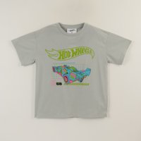 Polera Manga Corta Niño Gris Logo Hot Wheels