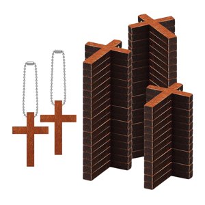 Magideal - 50 Piezas Colgantes De Crucifijos De Estilo Vintage Colgantes De Cruz Hechos A Mano Cruces Para Fabricación De Joyas Hallazgos Llavero Accesorios De