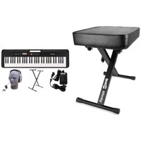 Teclado Casio De 61 Teclas Con Soporte, Auriculares Y Banco Negro