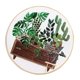 thumbnail image 2 of Kit de bordado estampado con patrones de punto de cruz Artesanía - Pot Plant EC004, 2 of 5