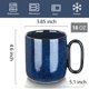 thumbnail image 2 of Juego de tazas de café vicrays Ceramic, 530 ml, gres, 4 unidades, azul, 2 of 6