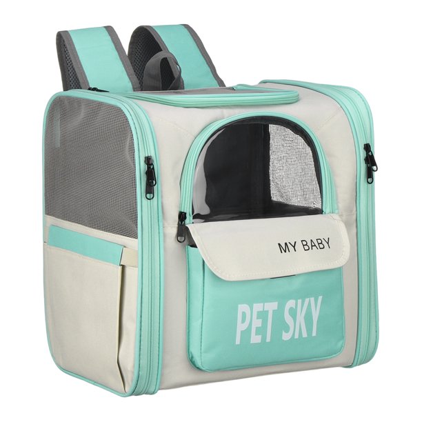 Mochila para Gatos Uxcell, Espacio Grande y Transpirable, Mochila de Viaje para Mascotas, Diseñada para Senderismo / Camping / Viajes