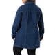 thumbnail image 5 of Chaqueta de mezclilla para mujer de talla grande Agnes Orinda con botones al frente y mangas largas 1X Azul oscuro, 5 of 8