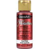 Pintura Acrílica Decoart Dazzling Metallics Royal Ruby, 60 Ml, Color Rojo