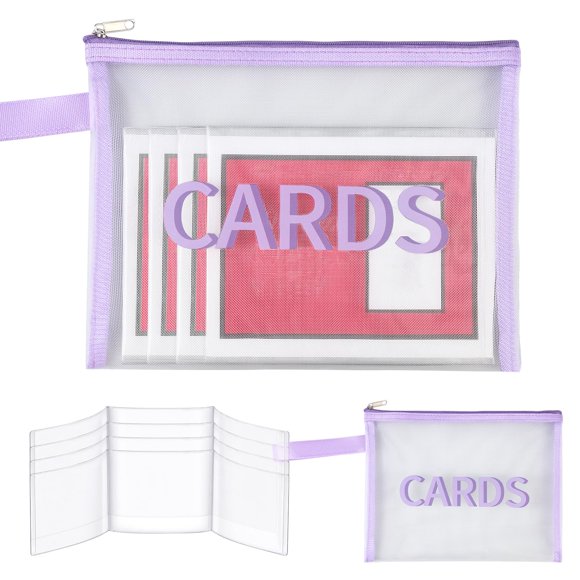 Fundas para cartas CozyNuukee 3 piezas transparentes con bolsa