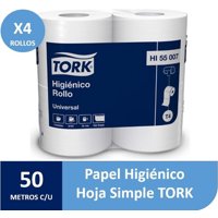 Papel Higiénico Tork 50 M. Simple Hoja Universal X 4 Rollos