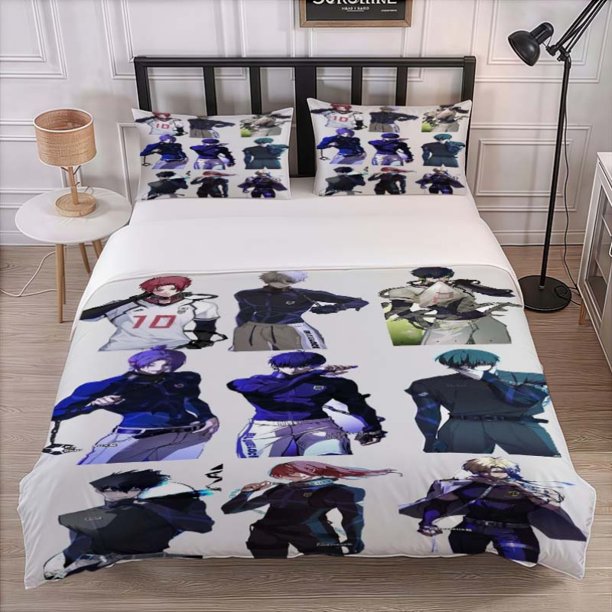 Anime Character BLUELOCK Illustration Bedding Set. Soft And Comfortable Bedding Set Suitable for All Seasons