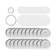 thumbnail image 4 of 200 juegos de suministros para hacer botones, piezas de insignias en , redondas, de metal, para principiantes, broches de bricolaje para máquina, 4 of 5