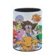 thumbnail image 3 of Monstruo Digital-theme Cylinder Pen Holder Pencil Organizer with Flannel Lining PVC Leather Material Cardboard Base for study work 10*8CM, 3 of 6