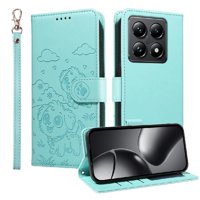 Funda Billetera Foxdock Compatible Con Xiaomi 14T Pro, Diseño Perrito Tierno, Ranuras Para Tarjetas Y Soporte Plegable