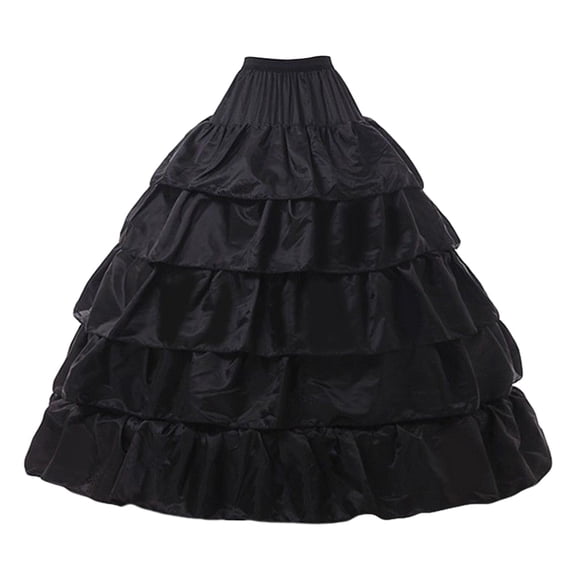 Aro nupcial crinolina enagua accesorios cinturo elástica para Cosplay , Negro 4 Aros
