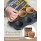 thumbnail image 2 of Molde para magdalenas Bake Choice, 12 tazas, antiadherente con 100 forros, paquete de 2, 2 of 9