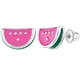thumbnail image 1 of Aros de sandía rosada esmaltada de plata 925 para niñas, 1 of 4