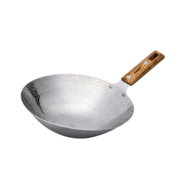 Mango Anti -escalado Tradicional Wok Pan Práctica Home Use Home Using Kitchena De Cocina 30 Cm