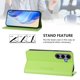 thumbnail image 3 of Funda Billetera con Soporte para Samsung Galaxy S24 Bloqueo RFID Plegable Verde claro, 3 of 6