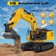 thumbnail image 2 of Excavadora a control remoto KIDDITOY 2025 mejorada a escala 1:18, 2 of 8