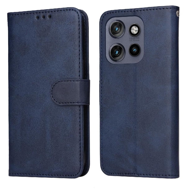 Funda Billetera para Motorola Edge 50 Neo 5G con Porta Tarjetas y Soporte Ajustable Azul