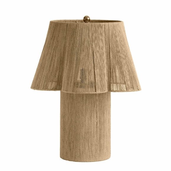 Lámpara de mesa TOV Furniture Corrine de yute natural hecha a mano