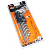 Genérico - Kit Set Juego De Llaves Allen Punta Estrella 9 Piezas Makawa