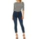 thumbnail image 2 of INSPIRE CHIC Camiseta Básica de Mujer con Mangas al Codo Cuello Redondo Ajustada Regreso a Clases Camiseta Casual Estampada Negra-Raya Vertical M, 2 of 6