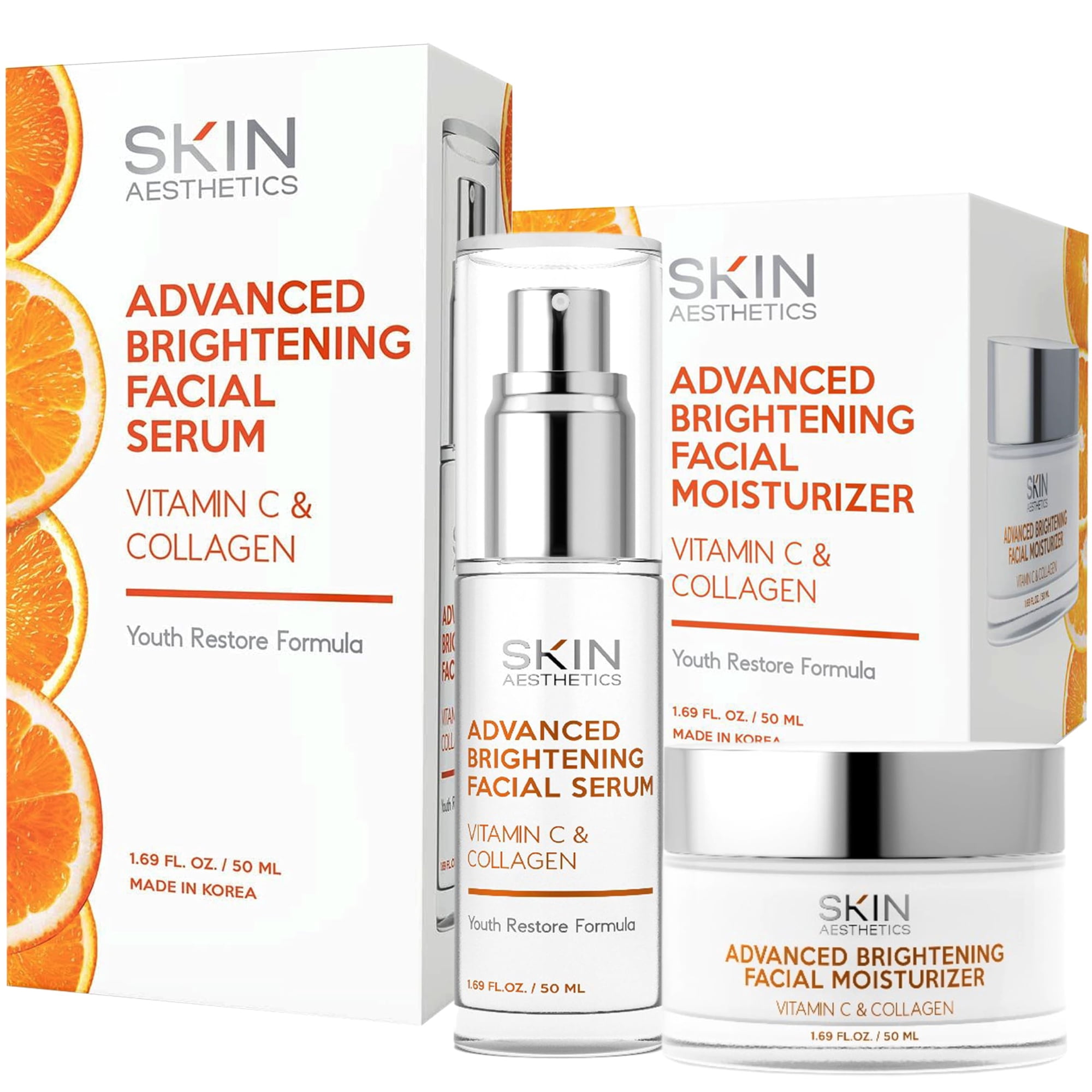 Set De Cuidado De La Piel Skin Aesthetics, Sérum Con Vitamina C Y Humectante