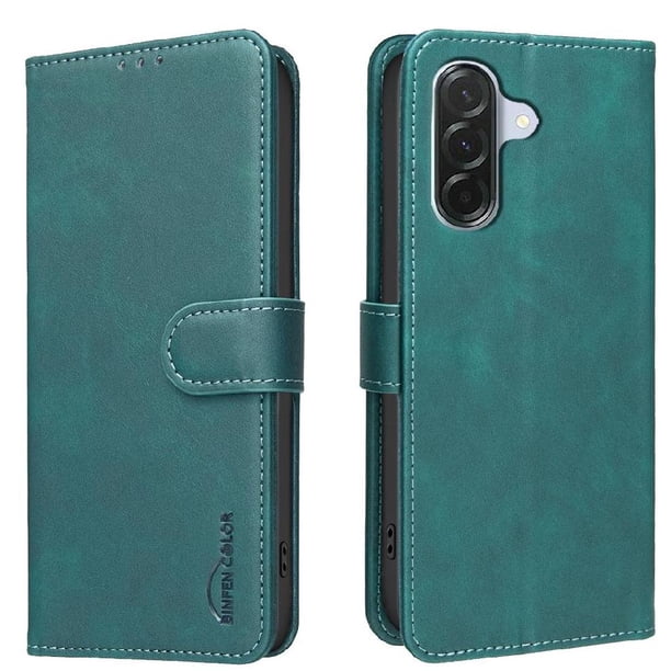 Funda Billetera para Samsung Galaxy S25 FE Protección RFID y Soporte Ajustable Verde
