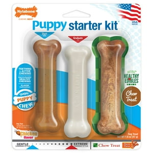 Kit De Inicio Para Masticar Dientes Para Cachorros, Nylabone, Con 2 Juguetes Y Golosinas