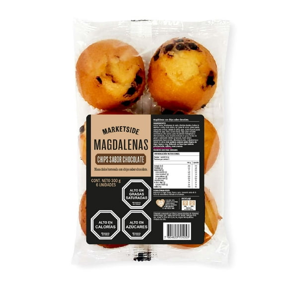 Magdalena chips sabor chocolate, 6 Un, 300 g