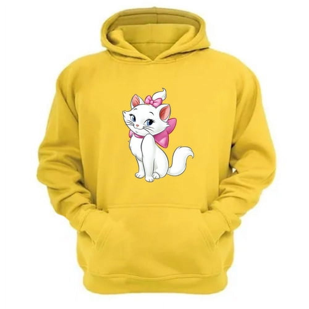 Genérico - Polerón Canguro Gatos Aristócratas Amarillo Talla Xl Unisex