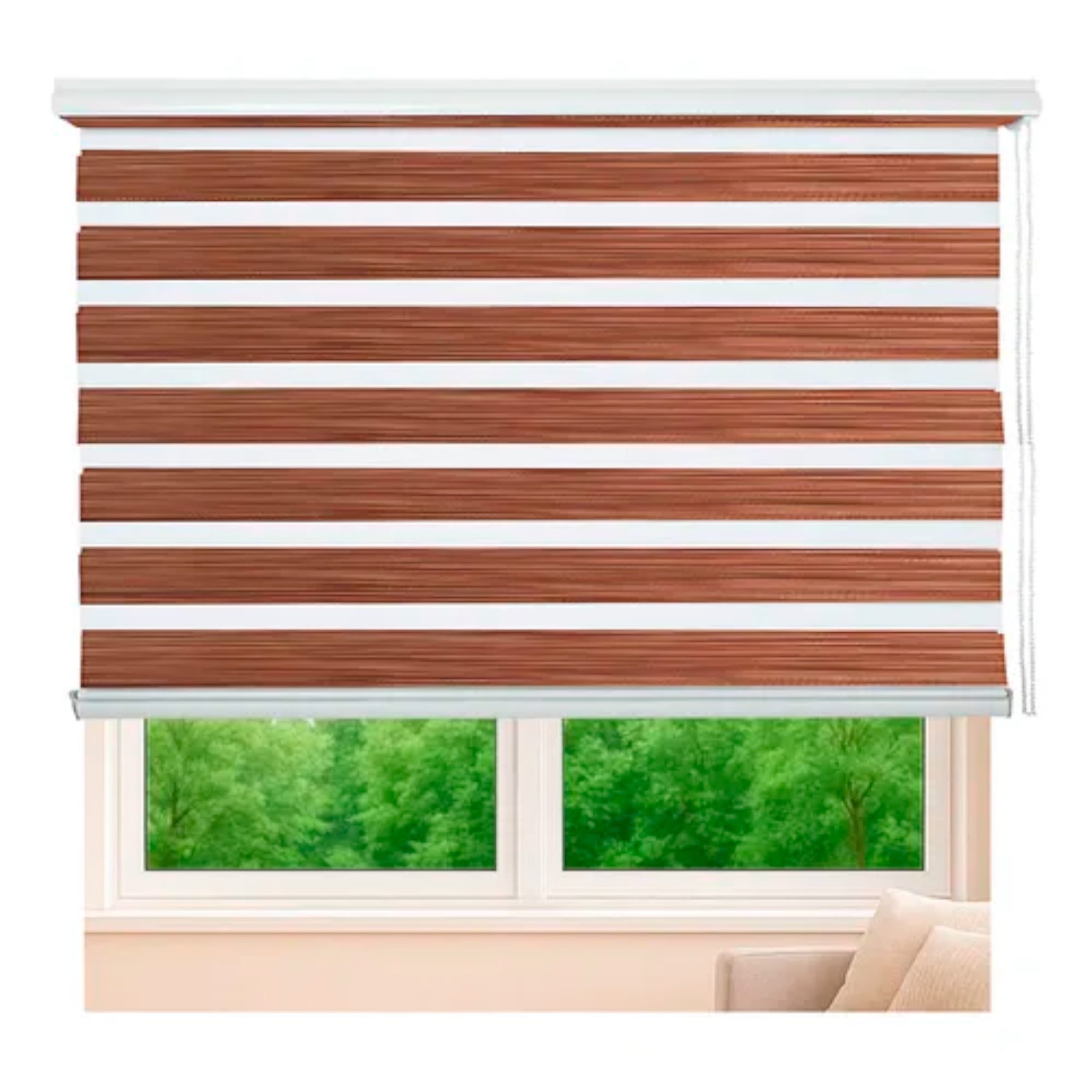 Cortina Roller Jaspeada Duo Zebra Día Noche 120x240cm Beiti