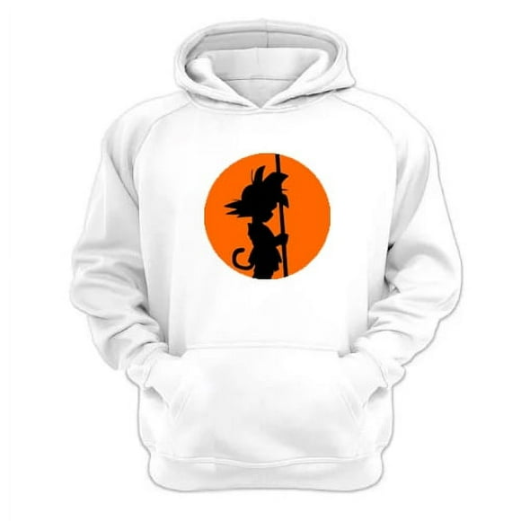 Polerón Canguro Dragon Ball Blanco Talla S Unisex