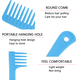 thumbnail image 3 of Peine de dientes anchos para cabello rizado y húmedo, peine desenredante para mujeres, peine grande de dientes anchos para cabello largo, grueso y ondulado., 3 of 5