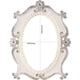 thumbnail image 2 of Espejo decorativo de mesa Nerien vintage de metal blanco, 2 of 7