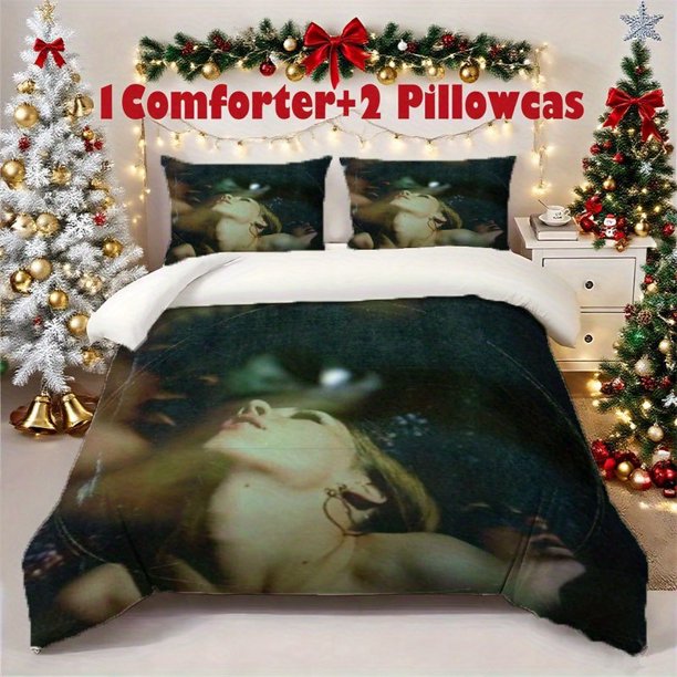 3pcs Vintage Metal Iron Sign Set Printed Bedding Ensemble Including a Soft Duvet Cover And Two Pillowcases