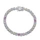 thumbnail image 1 of Pulsera de Tenis Colorida de 5 Mm de Ancho para Mujer, Pulsera de Tenis de Plata Esterlina 925, Impresionante, de Colores, 5A, CZ, Diamante Simulado, Pulseras 16-18 Cm, 1 of 5