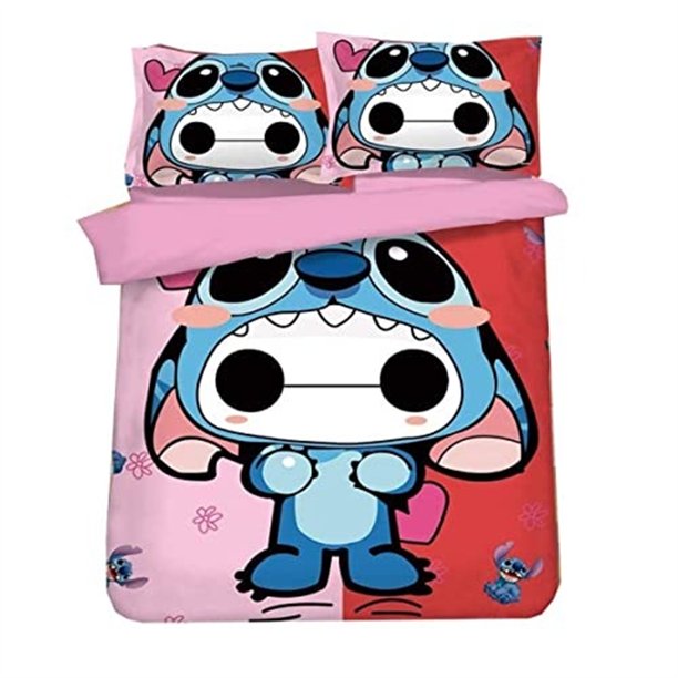 New stitch bedding set,Lilo Stitch toys Duvet Cover Set,Animation Stitch Quilt Cover, Home Textile single double Bed Sheets