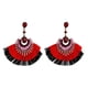 thumbnail image 3 of 2 piezas de pendientes colgantes con borlas, elegantes pendientes de diamantes de imitación para mujeres y niñas Rojo, 3 of 5