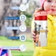thumbnail image 5 of Juego de gemelasBotella de Agua con Tapa Pop Top de Un Toque, Acero Inoxidable, a Prueba de Fugas, para Deportes, Botella Infantil rosa 12 oz, 5 of 6